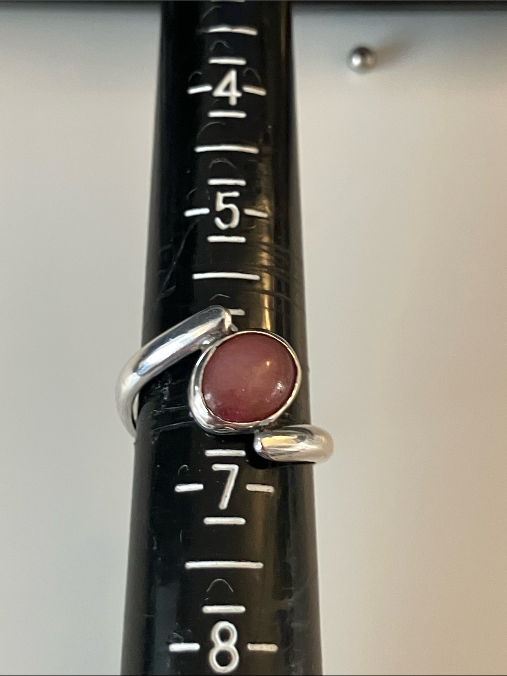 Sterling Silver Pink Opal Wrap Ring